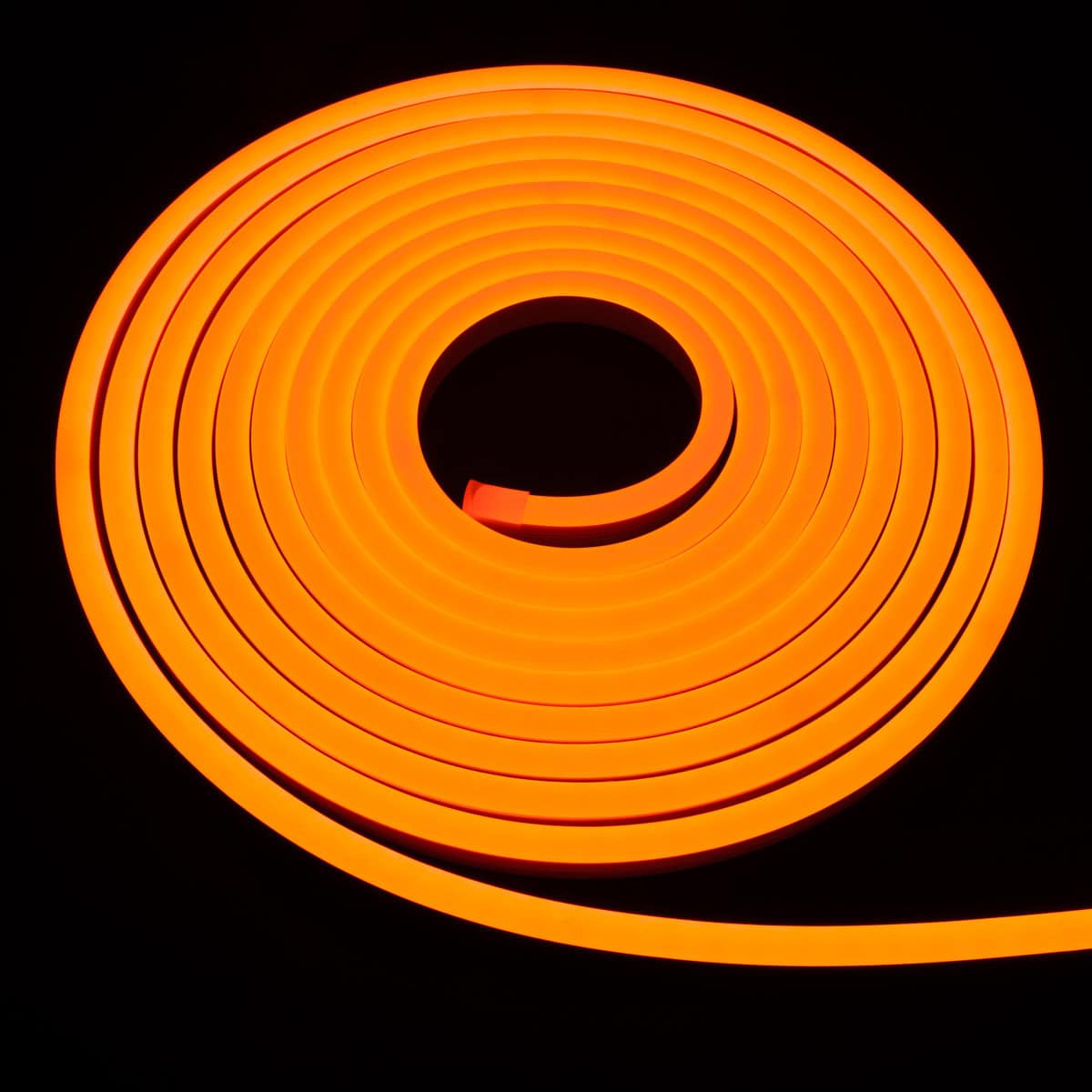 NEON LED Flexible Silicona Naranja, 1CM/Corte, DC12V, 6x12mm
