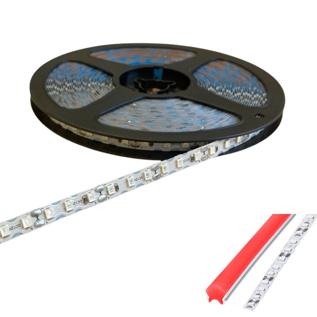 Tiras LED Para Neon Flex Zig zag Rojo DC12V 1Metro